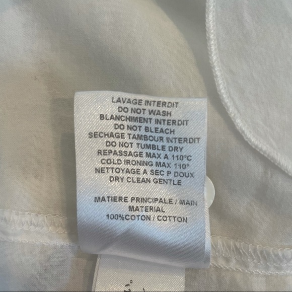 See by Chloe Off White Ruffled Button Down Shirt - Picture 7 of 10